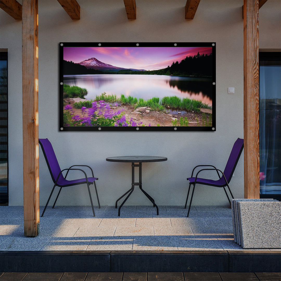Maclean-Projektionsleinwand, 120", 265 x 149 cm, Rahmen 25 mm 16:9, Spannhaken, MC-982