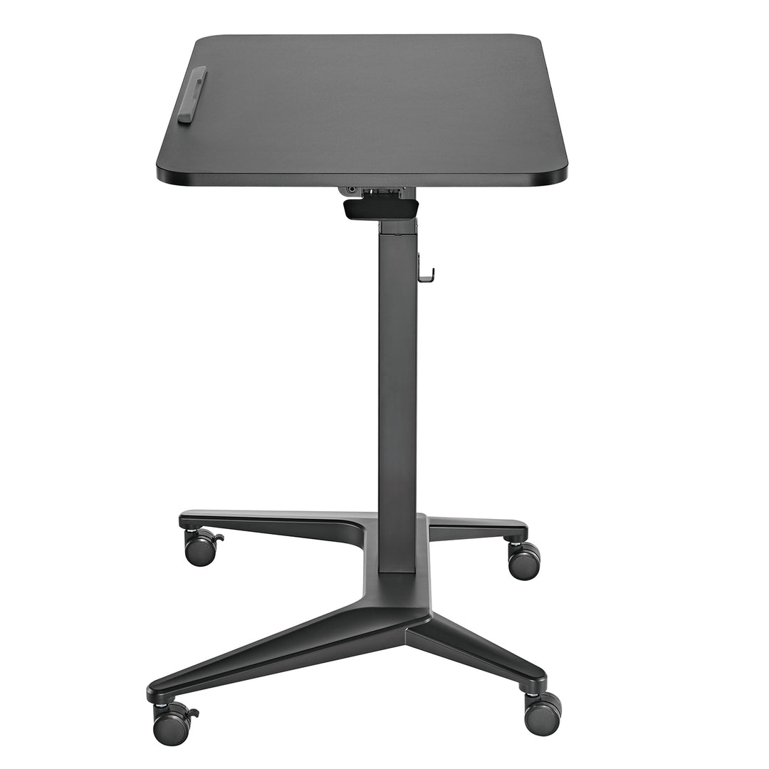 Maclean MC-453 Mobiler Laptop-Schreibtisch mit Pneumatischer Höhenverstellung Laptoptisch mit Rollen, 80x52 cm, max. 8 kg, Höhenverstellbar max. 109 cm (Schwarz)