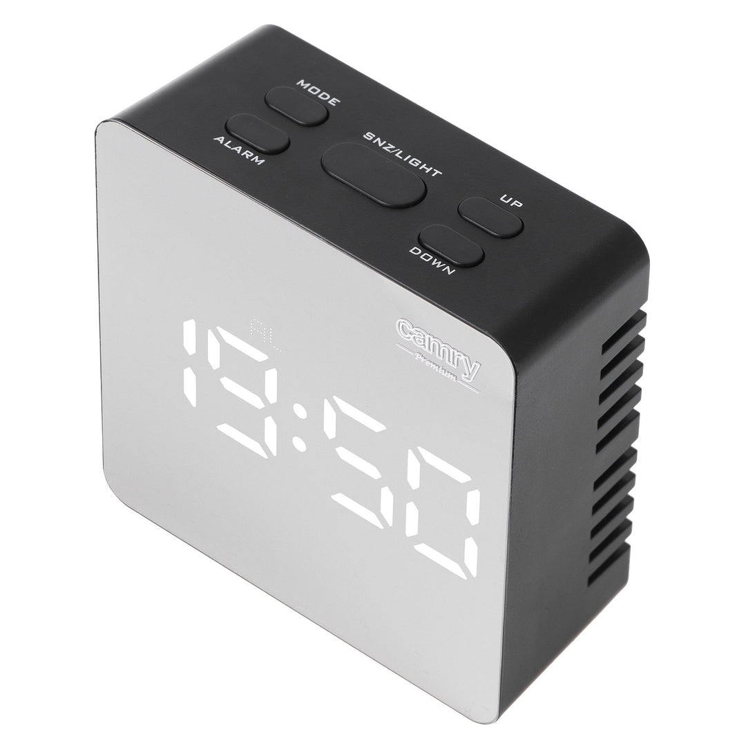 Wecker mit Raumtemperaturanzeige Alarm Datumsanzeige Weckeranzeige Hintergrundbeleuchtung Tischuhr Temperaturanzeige USB- oder batteriebetrieben (Schwarz)