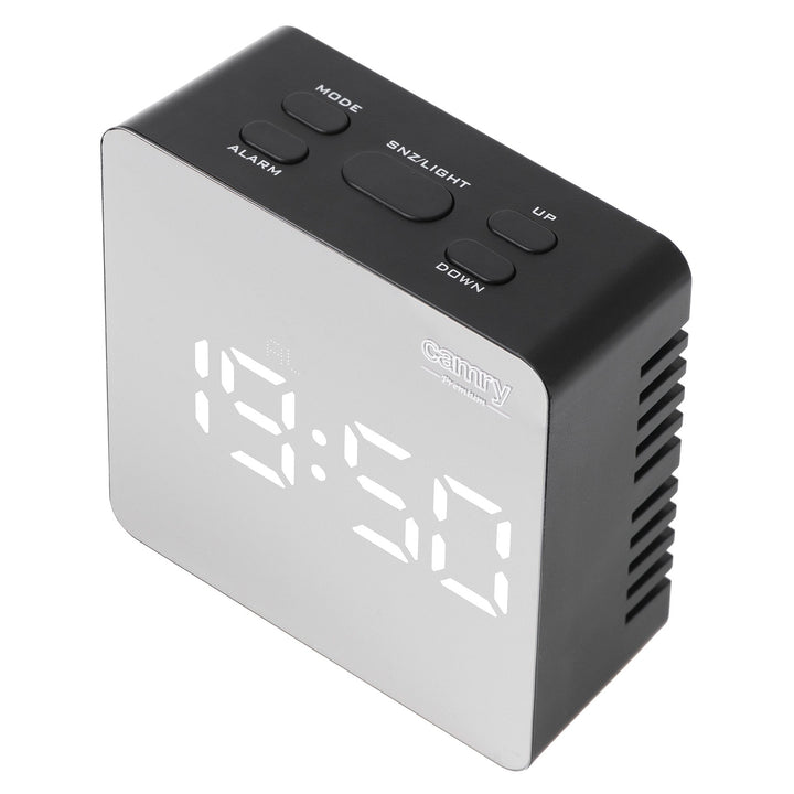 Wecker mit Raumtemperaturanzeige Alarm Datumsanzeige Weckeranzeige Hintergrundbeleuchtung Tischuhr Temperaturanzeige USB- oder batteriebetrieben (Schwarz)