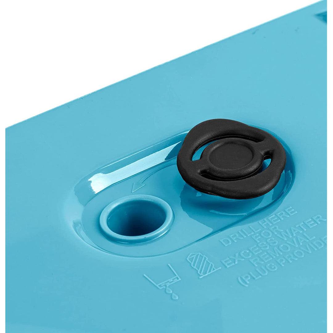Prosperplast Furu Square Low Blumentopf mit Einsatz DFS240-5415C - Farbe skandinavisch blau