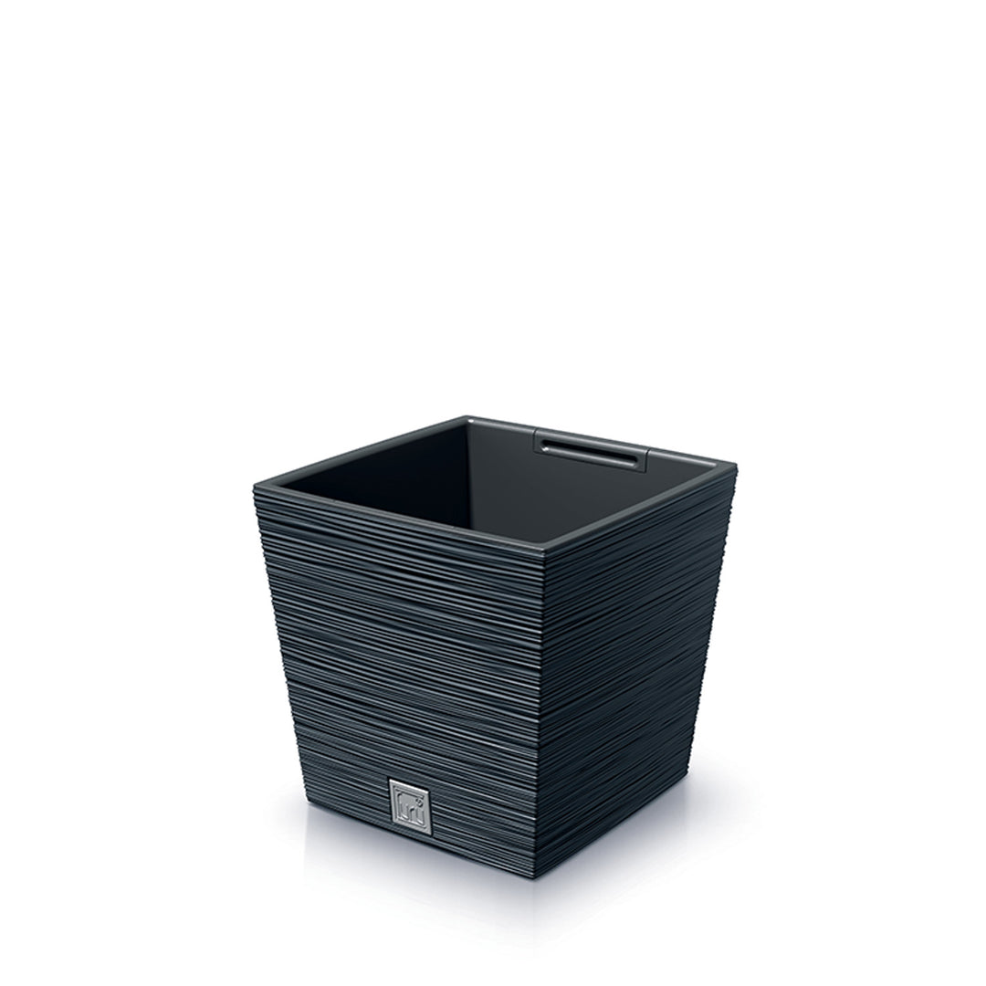 Prosperplast Furu Square Low Blumentopf mit Einsatz DFS240-S433 - Farbe Anthrazit