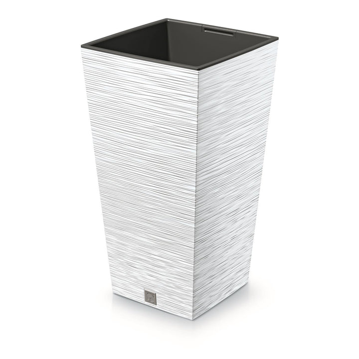 Prosperplast Blumentopf mit Einsatz 11.4L Weiß 20x20x38cm Indoor Outdoor Garten Haus Terrasse Balkon Wetterfest