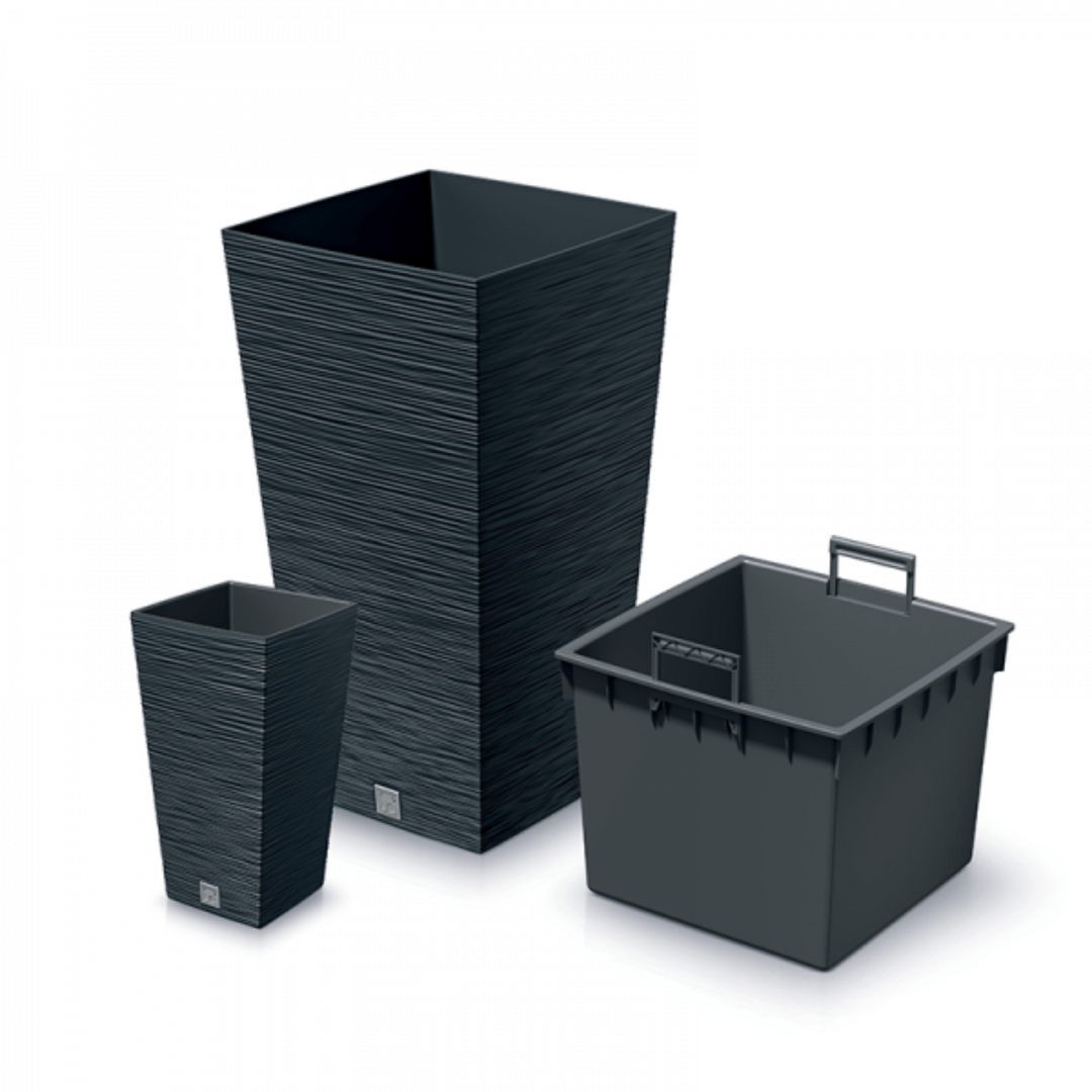 Prosperplast Furu Square DFSH350-433 Pflanzgefäß - Anthrazit