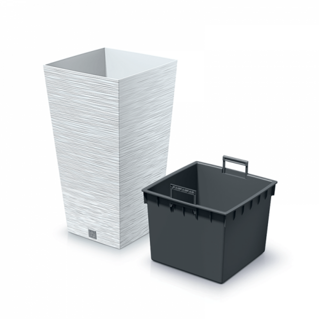Prosperplast Furu Square DFSH350-S449 Pflanzgefäß - Weiß