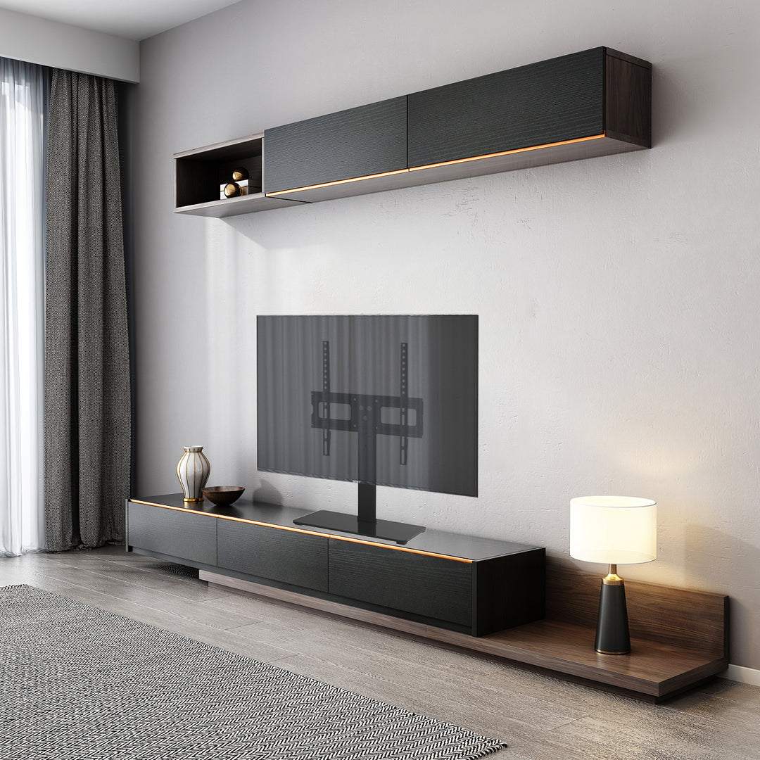 Maclean MC-450 Universeller TV-Ständer Standfüß TV Bildschirm Stand für 32-65" QLED LCD LED OLED Plasma Fernseher bis max. 40kg max. VESA 400x400, Höhenverstellbar
