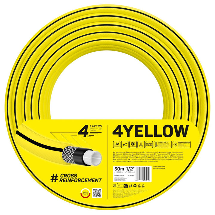 CELLFAST 4YELLOW Gartenschlauch 10-502 1/2" 50m 4-lagig
