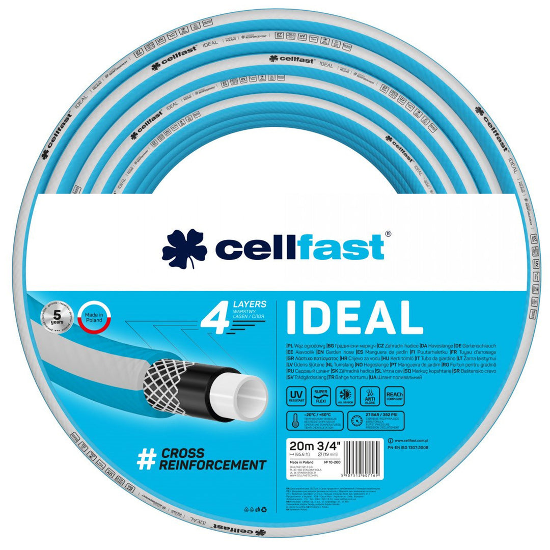 CELLFAST IDEAL 3/4" Gartenschlauch 20m 10-260 4-lagig