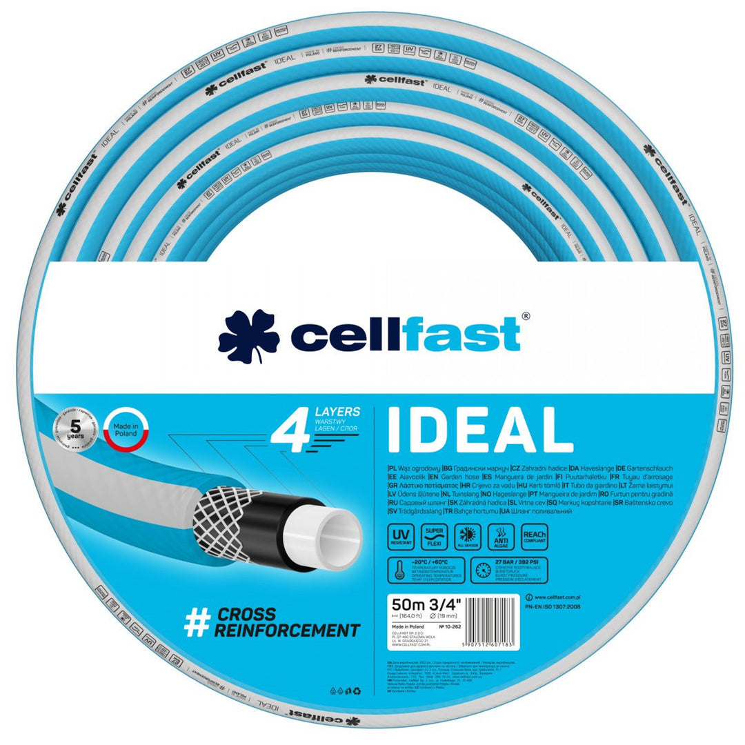CELLFAST IDEAL 3/4" Gartenschlauch 50m 10-262 4-lagig