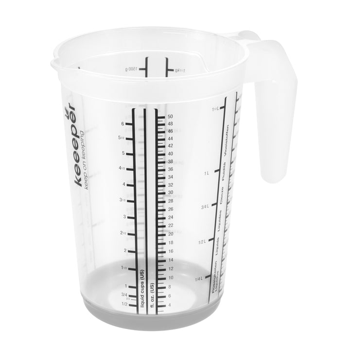 Keeeper Masimmo Messbecher 13,5 x 19 cm mit rutschfestem Boden in grau