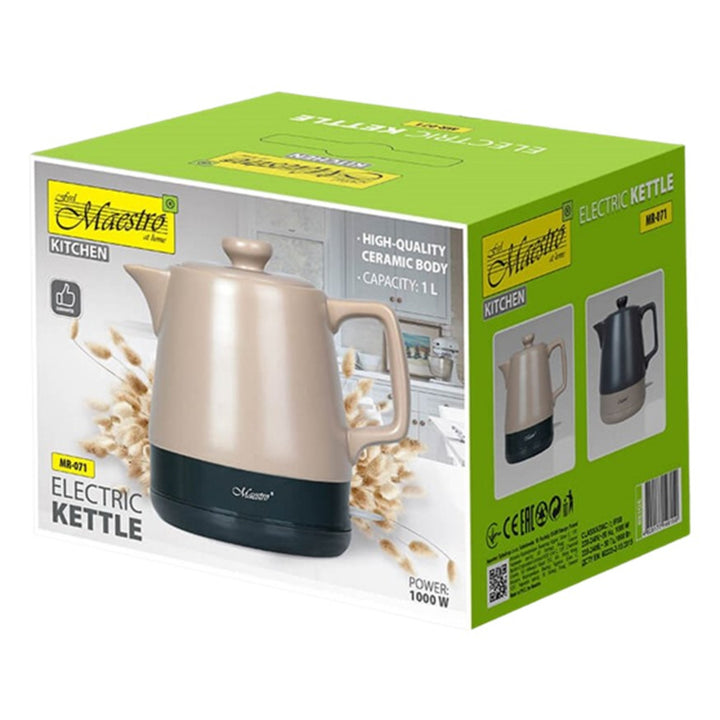 Maestro MR-071 Keramik-Wasserkocher 1L Beige 1200W
