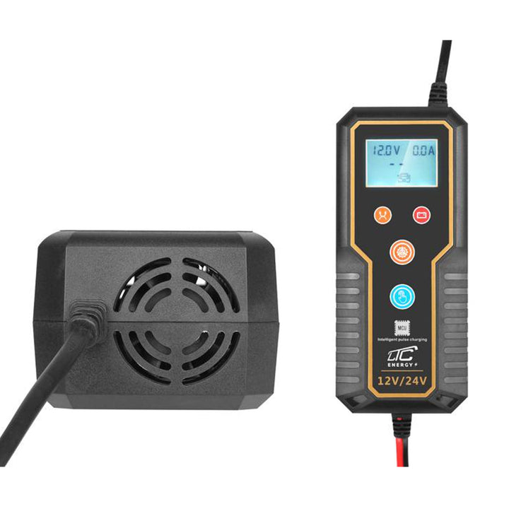 Autobatterieladegerät 12V/24V mit Mikroprozessorsteuerung für 15A geeignet für verschiedenste Batterietypen von 2Ah bis 150Ah