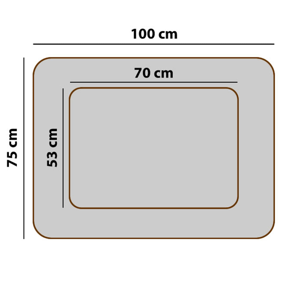 Mestizo Mallorca Comfort Haustierbett Hundekorb Tierbett Hundesofa aus Strapazierfähigem Polsterstoff (Außenmaße: 100x75cm / Innenmaße: 70x53cm, Beige/weiß)