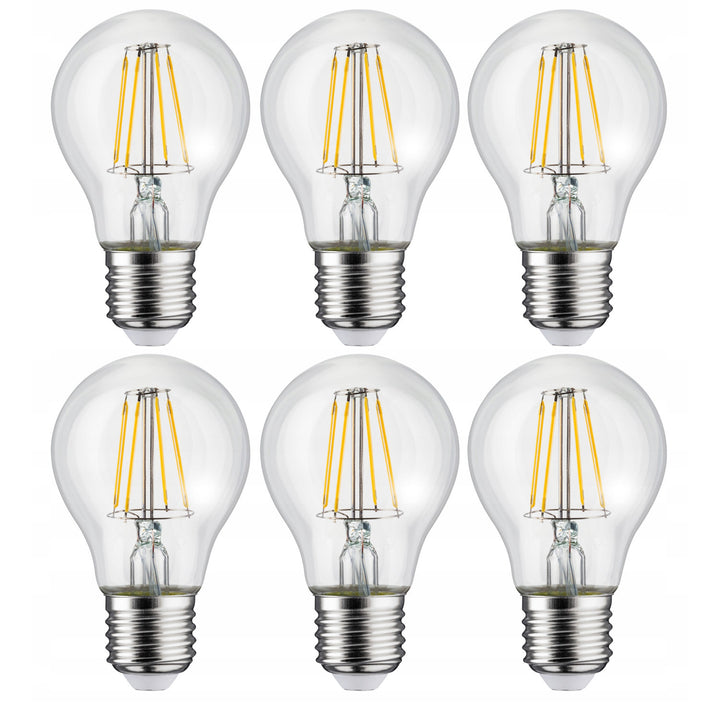 6x Maclean, Glühfaden LED E27, 8W, 230V, WW warmweiß 3000K, 806lm, Retro Edison dekorativ, MCE268