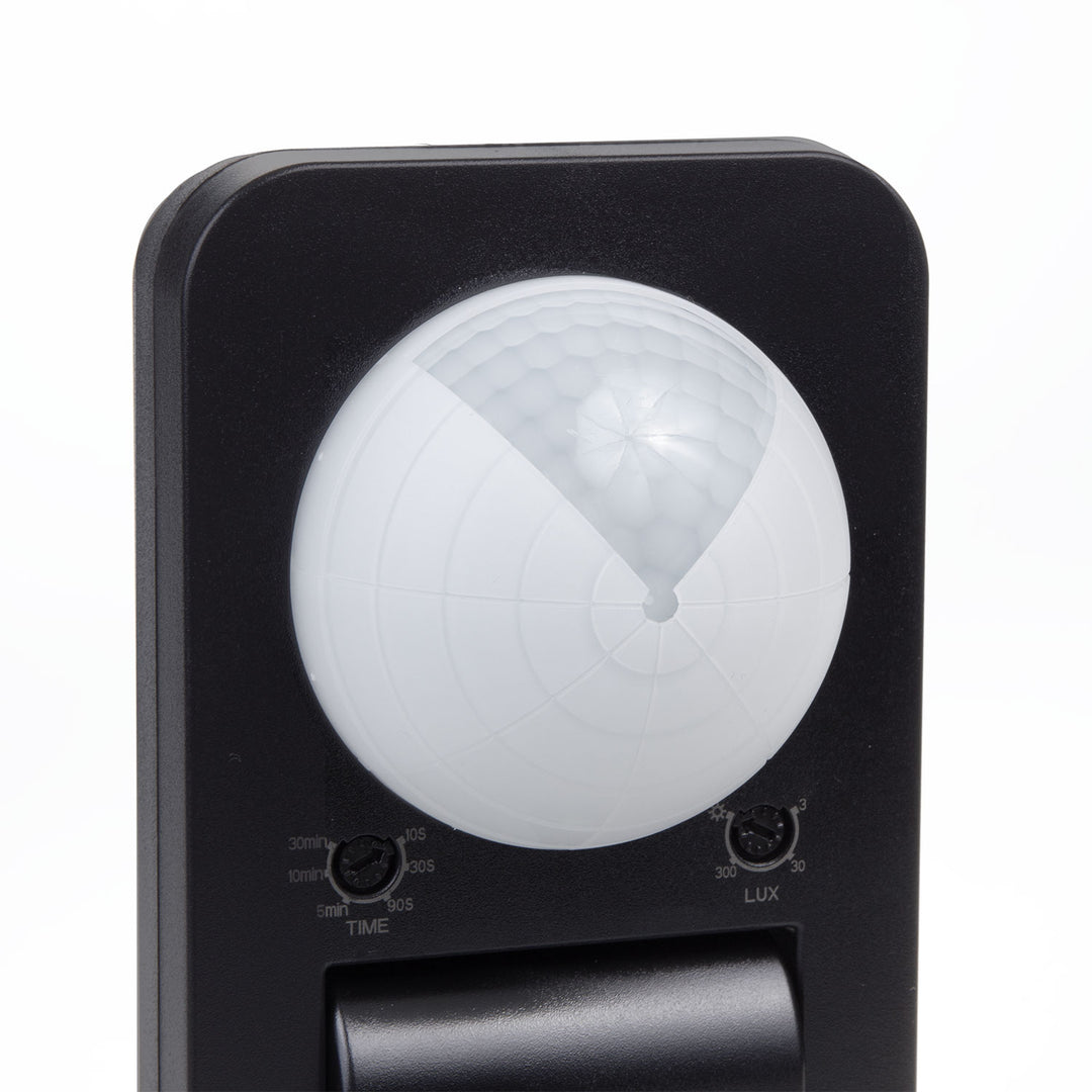 Maclean MCE243 B Infrarot-Bewegungssensor mit Dämmerungssensor 360° Grad Erfassungsbereich bis 20m Sensor IP65 max 2000W (Schwarz)