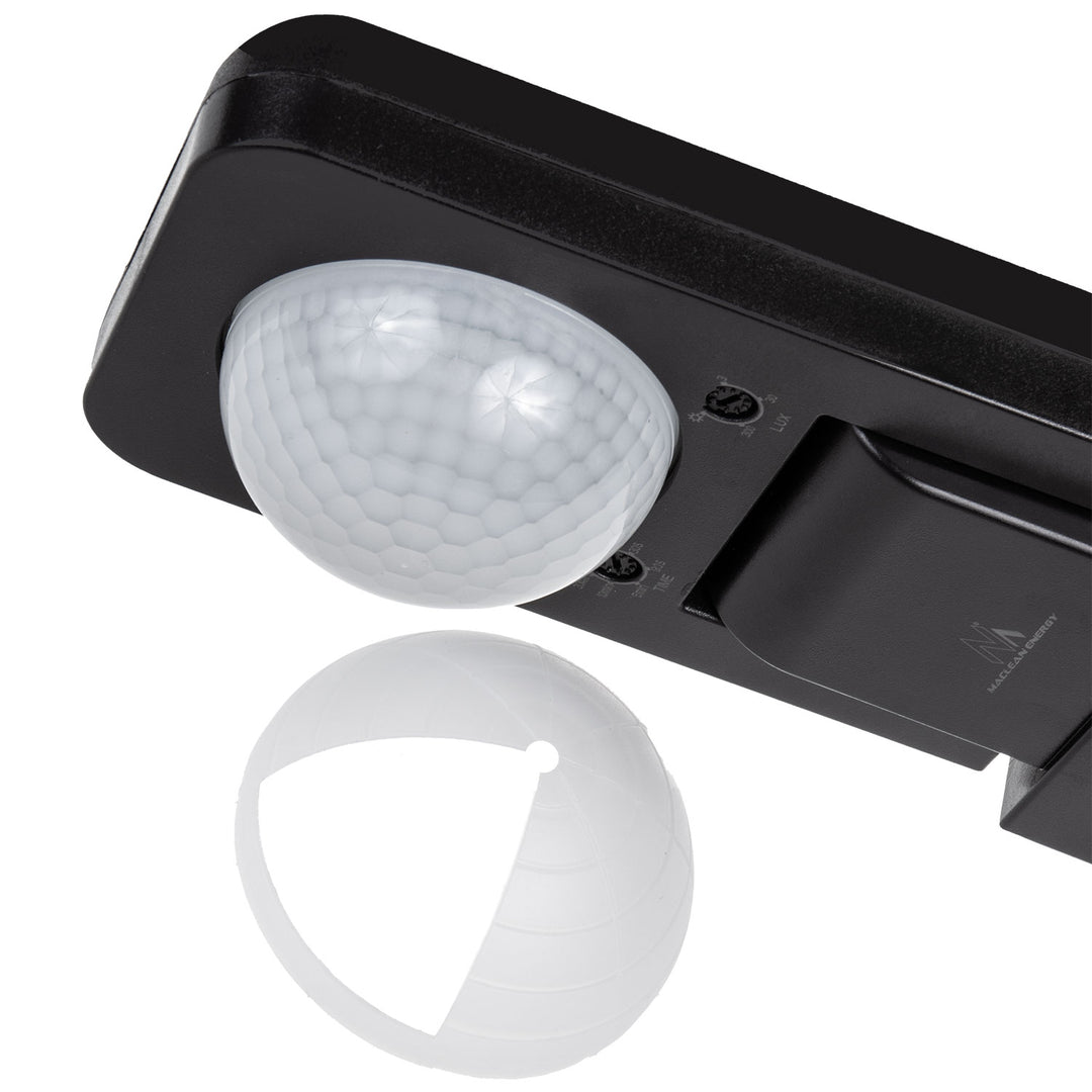 Maclean MCE243 B Infrarot-Bewegungssensor mit Dämmerungssensor 360° Grad Erfassungsbereich bis 20m Sensor IP65 max 2000W (Schwarz)