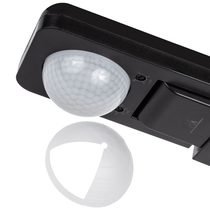 Maclean MCE243 B Infrarot-Bewegungssensor mit Dämmerungssensor 360° Grad Erfassungsbereich bis 20m Sensor IP65 max 2000W (Schwarz)