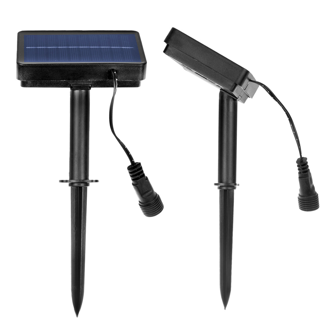 Maclean MCE424 Lichterkette für den Garten, 2-in-1:Stromversorgung über Solarpanel oder USB, 8 Beleuchtungsmodi, 20x Glühbirnen, IP44: Schutz gegen Spritzwasser, Länge: 7m