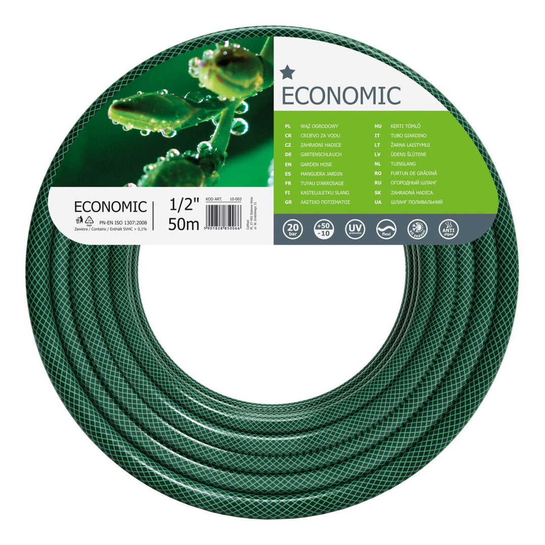 Cellfast Garten-Set, Economic 1/2'' 50 m Schlauch, Aluplus 1/2'' 60 m Wagen