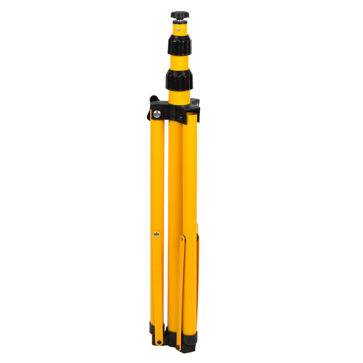 Maclean Scheinwerferstativ, für 2 Scheinwerfer, LED, gelb, aus Stahl, max. Höhe 1,5 m + Scheinwerfer