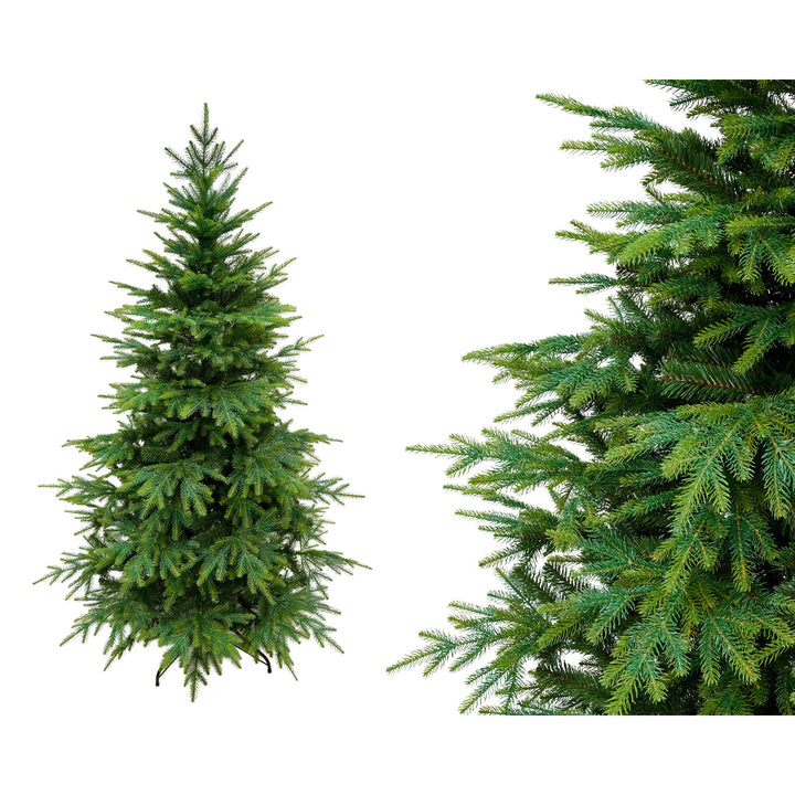 Virpol Künstlicher Weihnachtsbaum Kaukasischer Tannenbaum Christbaum mit Ständer aus Kunststoff PE+PCV 1,9 m