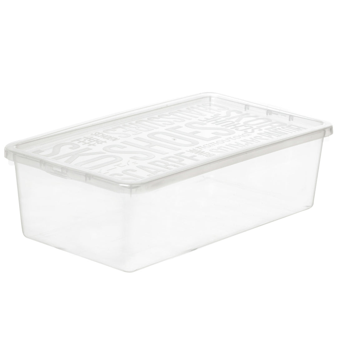 Basic Schuhbox Transparent 5x Frauenschuhkarton Schuhkarton Schuhbehälter Aufbewahrungsbehälter