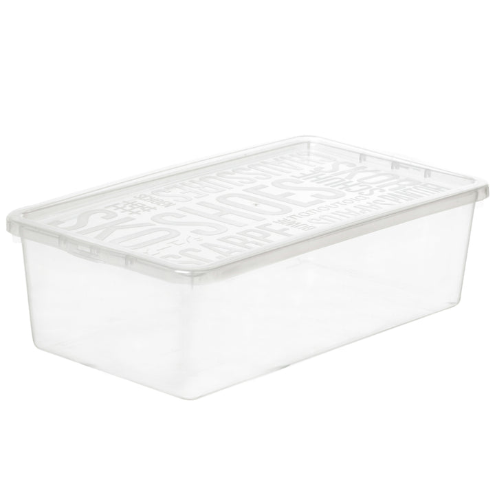 Basic Schuhbox Transparent 5x Frauenschuhkarton Schuhkarton Schuhbehälter Aufbewahrungsbehälter