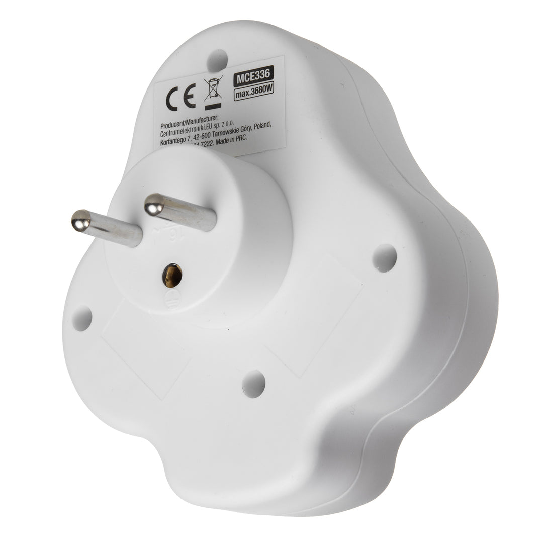 Maclean-Steckdosenleiste, Verteiler mit 2 Steckdosen und USB A/C 2,4 A, Typ E, 2×16 A, MCE336 E