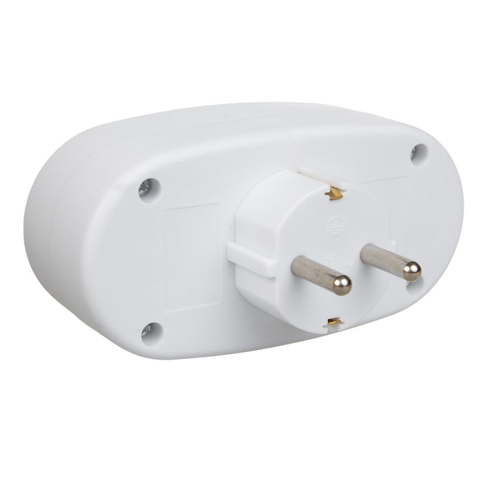 Maclean-Steckdose, Verteiler mit 2 Steckdosen und Schutzschalter, Typ F, 2x16A, MCE338 F