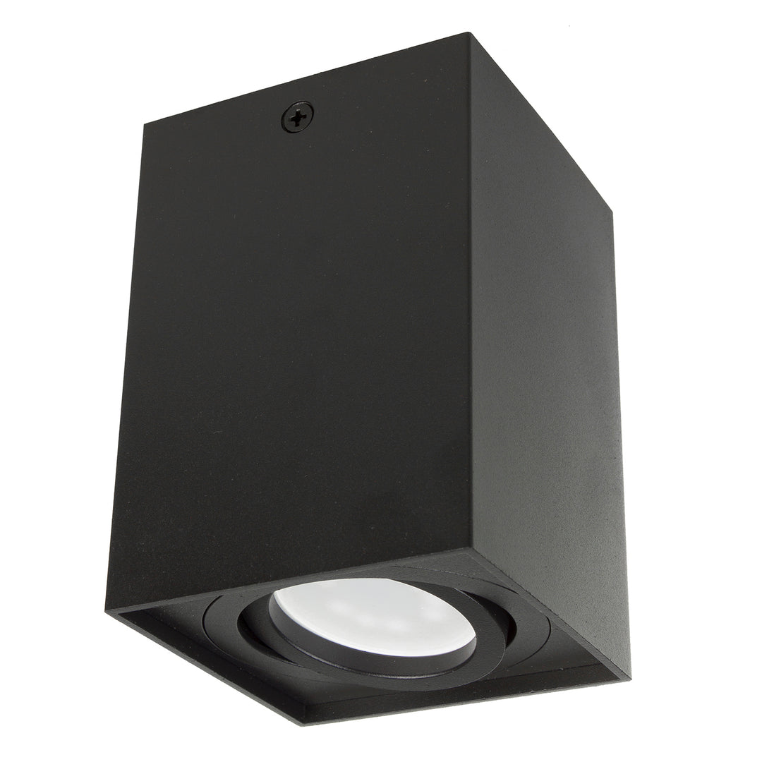 Maclean Anbauleuchte, Strahler, Halogen, quadratisch, Aluminium, Leuchtmittel 5W GU10, 80x80x115mm, Farbe schwarz, MCE426 B