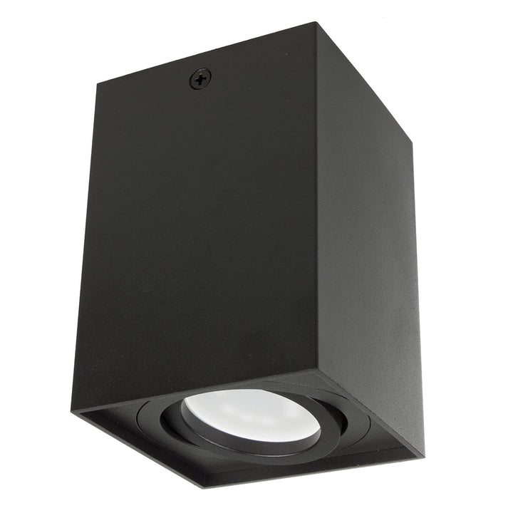 Maclean Anbauleuchte, Strahler, Halogen, quadratisch, Aluminium, Leuchtmittel 5W GU10, 80x80x115mm, Farbe schwarz, MCE426 B