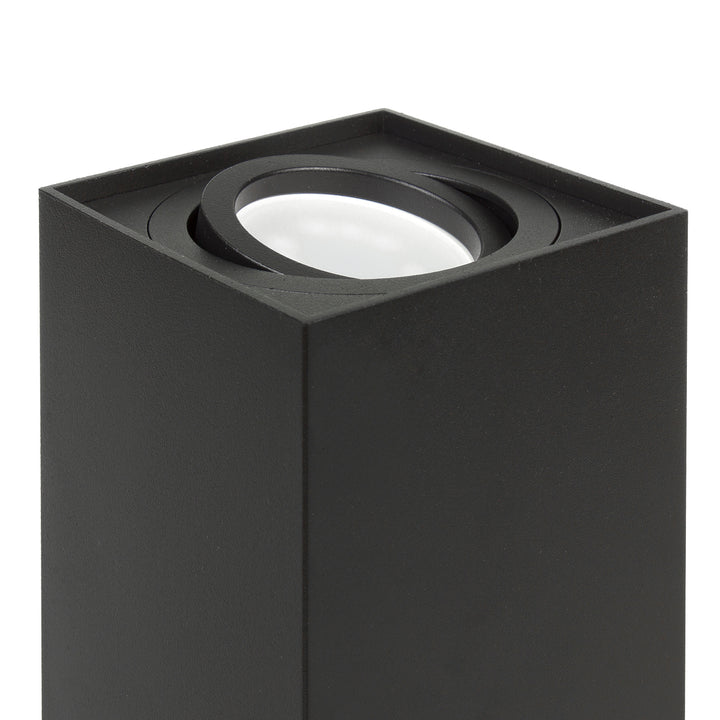 Maclean Anbauleuchte, Strahler, Halogen, quadratisch, Aluminium, Leuchtmittel 5W GU10, 80x80x115mm, Farbe schwarz, MCE426 B