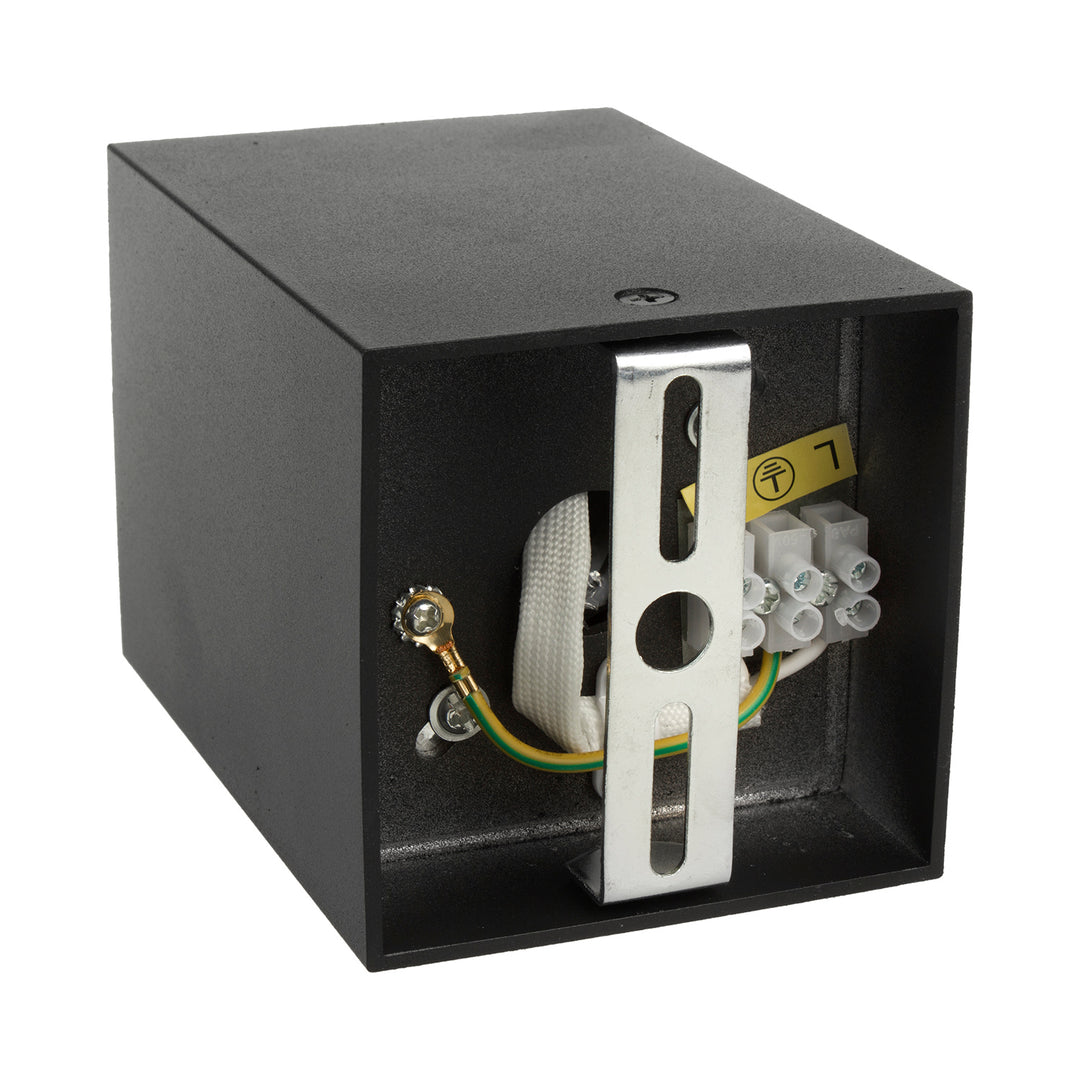 Maclean Anbauleuchte, Strahler, Halogen, quadratisch, Aluminium, Leuchtmittel 5W GU10, 80x80x115mm, Farbe schwarz, MCE426 B