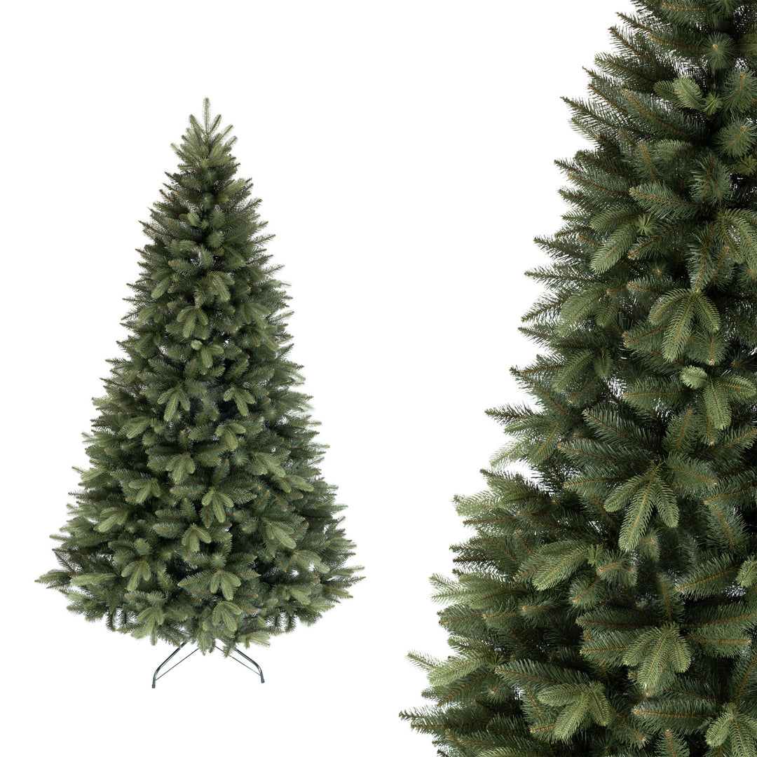 Novatom SSGPE180 Künstlicher Weihnachtsbaum Fichte mit PE-Zweigen, 180 cm