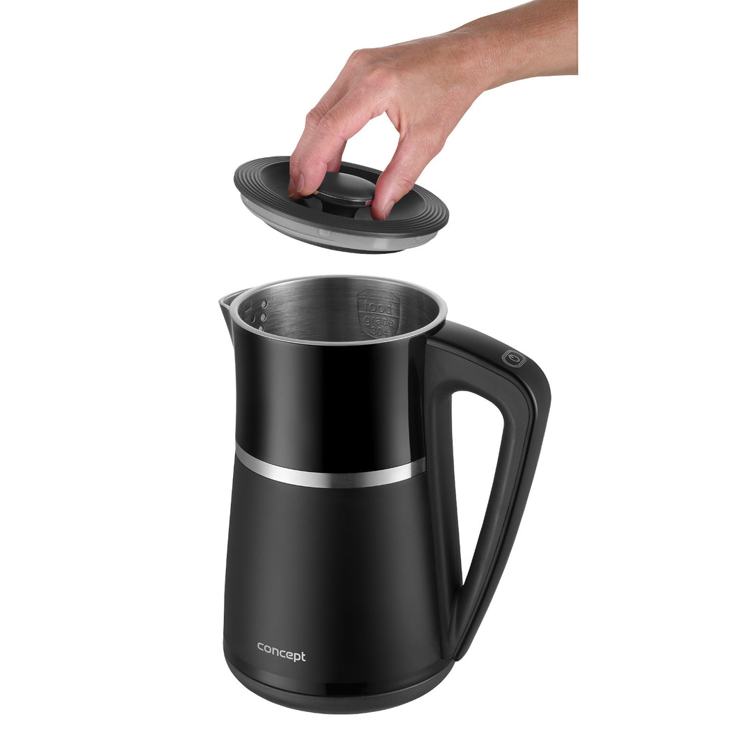 1.7L Concept doppelwandiger elektrischer Wasserkocher mit Temperaturkontrolle RK3100