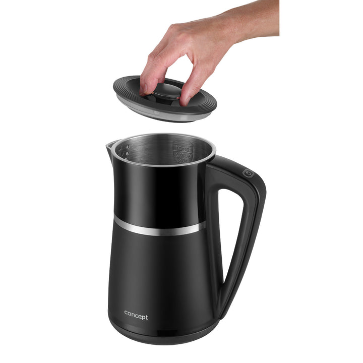1.7L Concept doppelwandiger elektrischer Wasserkocher mit Temperaturkontrolle RK3100