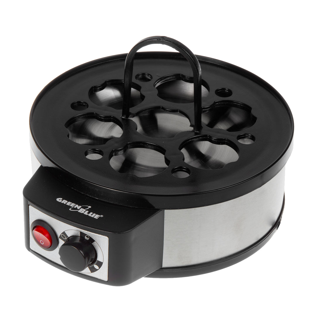 GreenBlue automatischer Eierkocher, Leistung 400W, bis zu 7 Eier, Messbecher, 220-240V~, 50 Hz, GB573