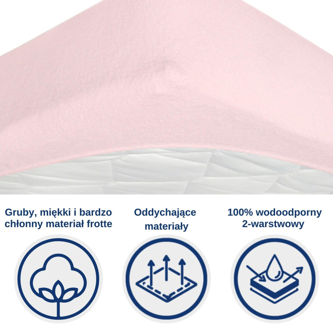 Snibbs wasserdichtes Laken, rosa, 60x120 cm, T-SNI-100232