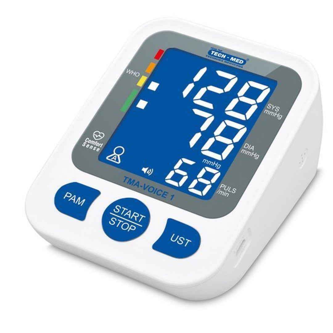 TECH-MED Blutdruckmessgerät, digital, Oberarmmodell, Sprachausgabe, TMA-VOICE 1