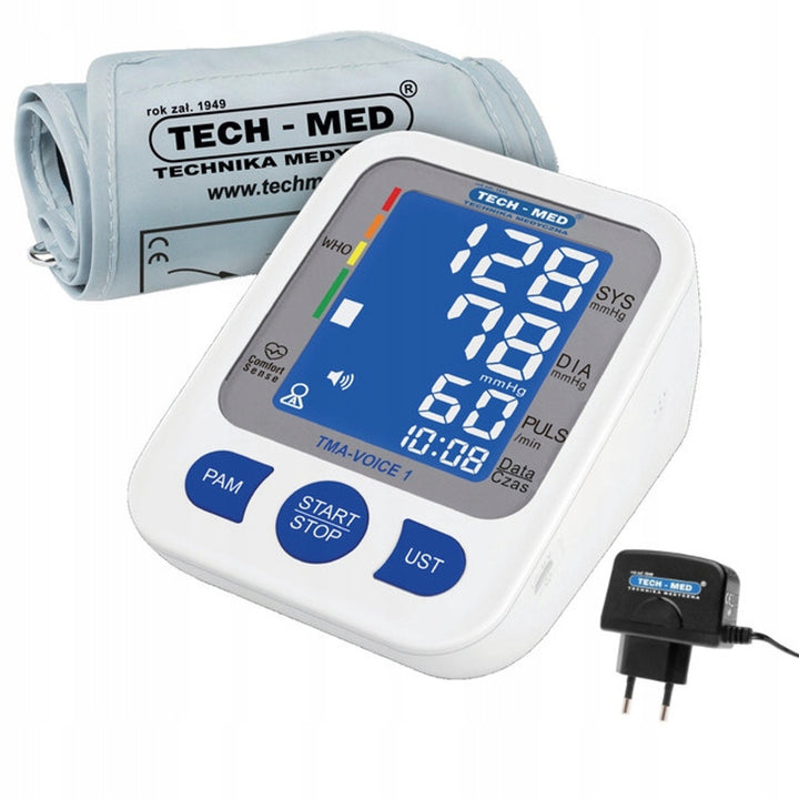 TECH-MED Blutdruckmessgerät, digital, Oberarmmodell, Sprachausgabe, TMA-VOICE 1