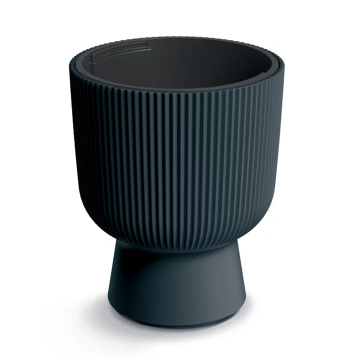 Prosperplast Milly Designer-Blumentopf Modernes Zylinderdesign inkl. Pflanzeinsatz, für Innen- und Außenbereich, Frostbeständig, Hitzebeständig und UV-strahlenbeständig Anthrazit, ⌀ 239 mm