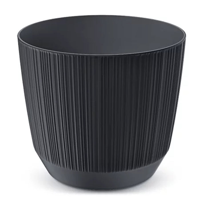 Prosperplast Ryfo Blumentopf, Moderner Pflanzentopf für Innen- und Außenbereich, UV-strahlenbeständig Anthrazit, ⌀ 88mm