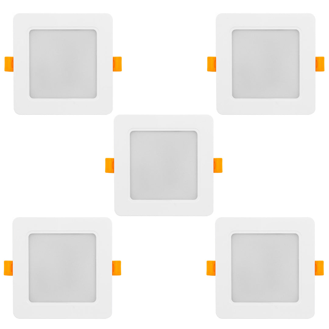 5x Maclean LED-Deckenpanel, bündig montiert SLIM, 9W, Neutralweiß 4000K, 120*120*26mm, 900lm, MCE373 S