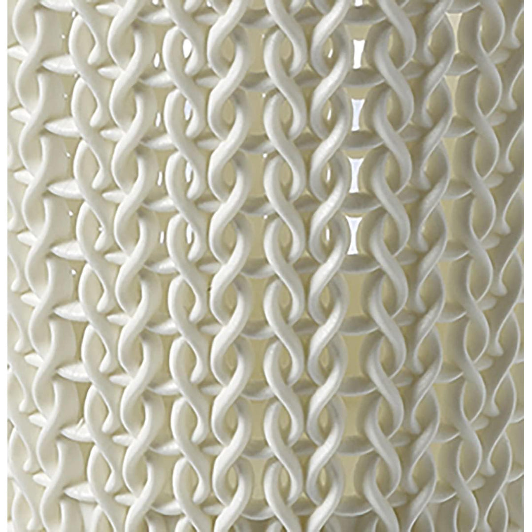 Curver Wäschekorb, durchbrochenes Design, 2 Griffe, 57l, creme, Strick
