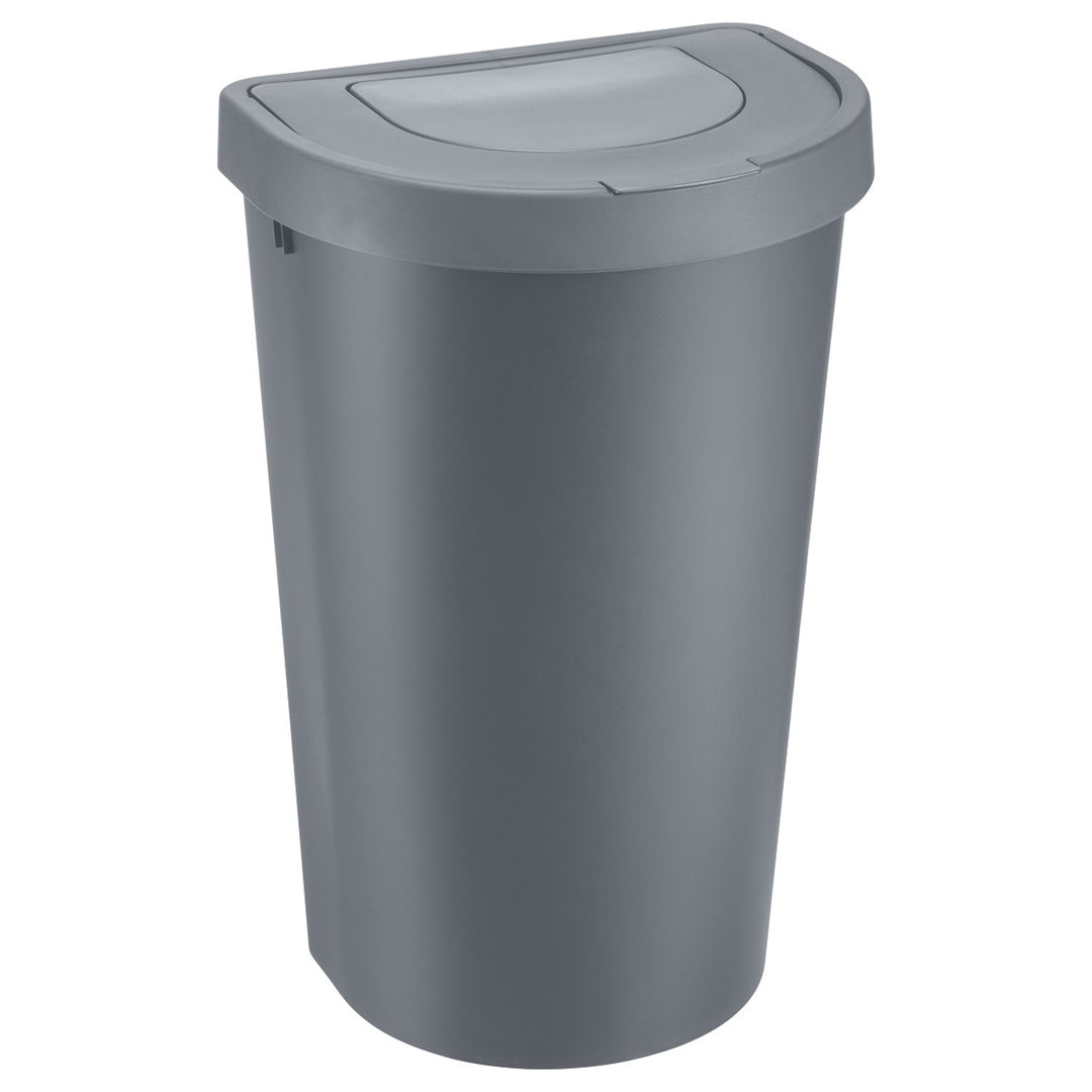 Plast Team Abfalleimer mit Schwingdeckel, grau, 45 l, Seattle Swing