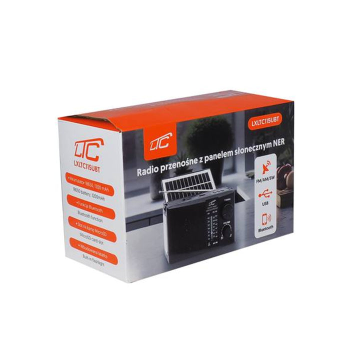 LTC tragbares Radio, Bluetooth, FM/AM/SW, Solarpanel, LXLTC115UBT