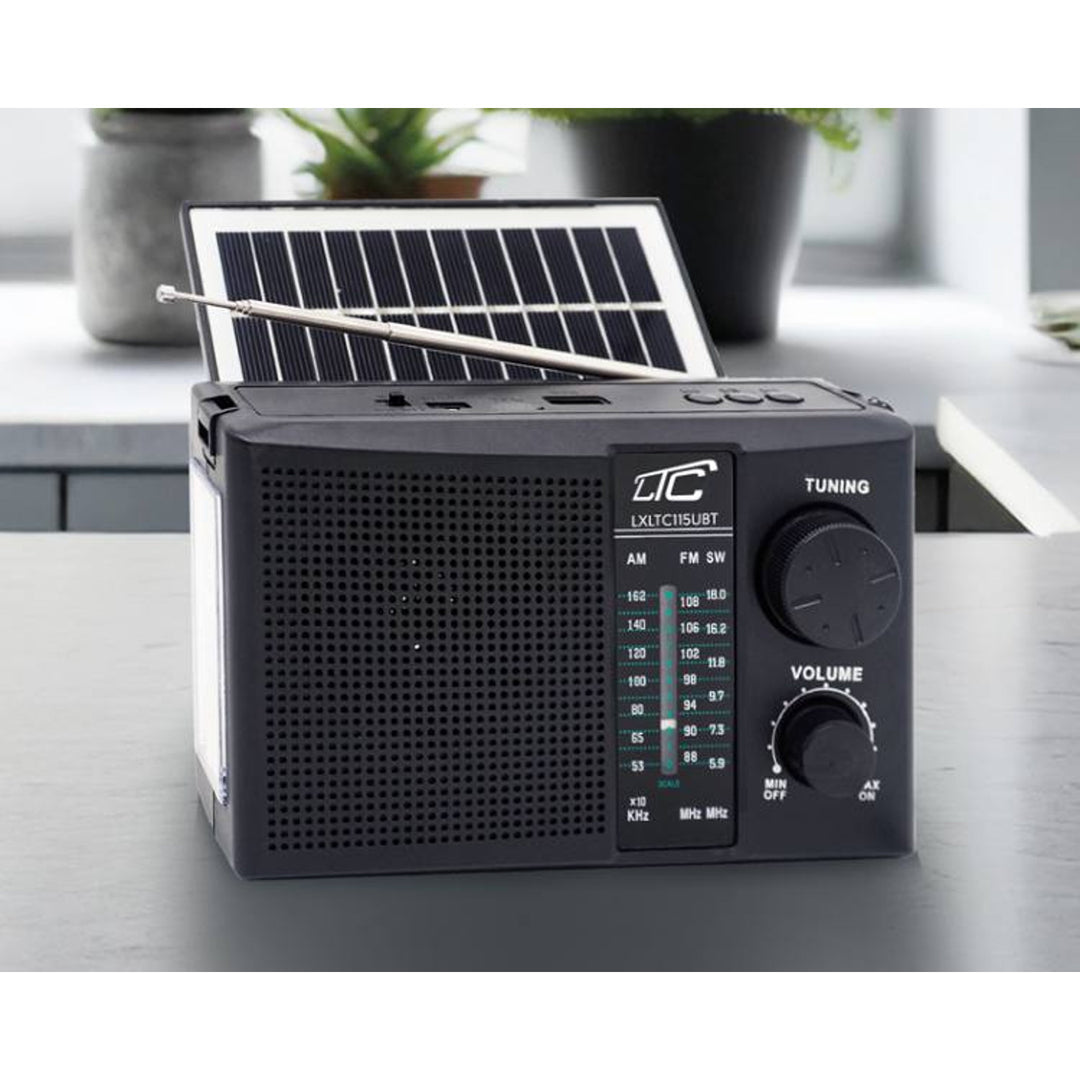 LTC tragbares Radio, Bluetooth, FM/AM/SW, Solarpanel, LXLTC115UBT